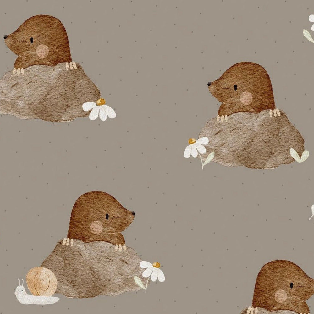 stoff maulwurf auf braun