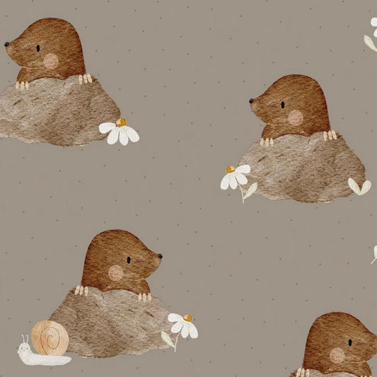 stoff maulwurf auf braun