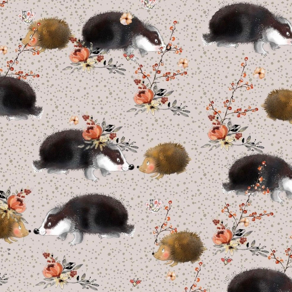 stoff igel und dachs