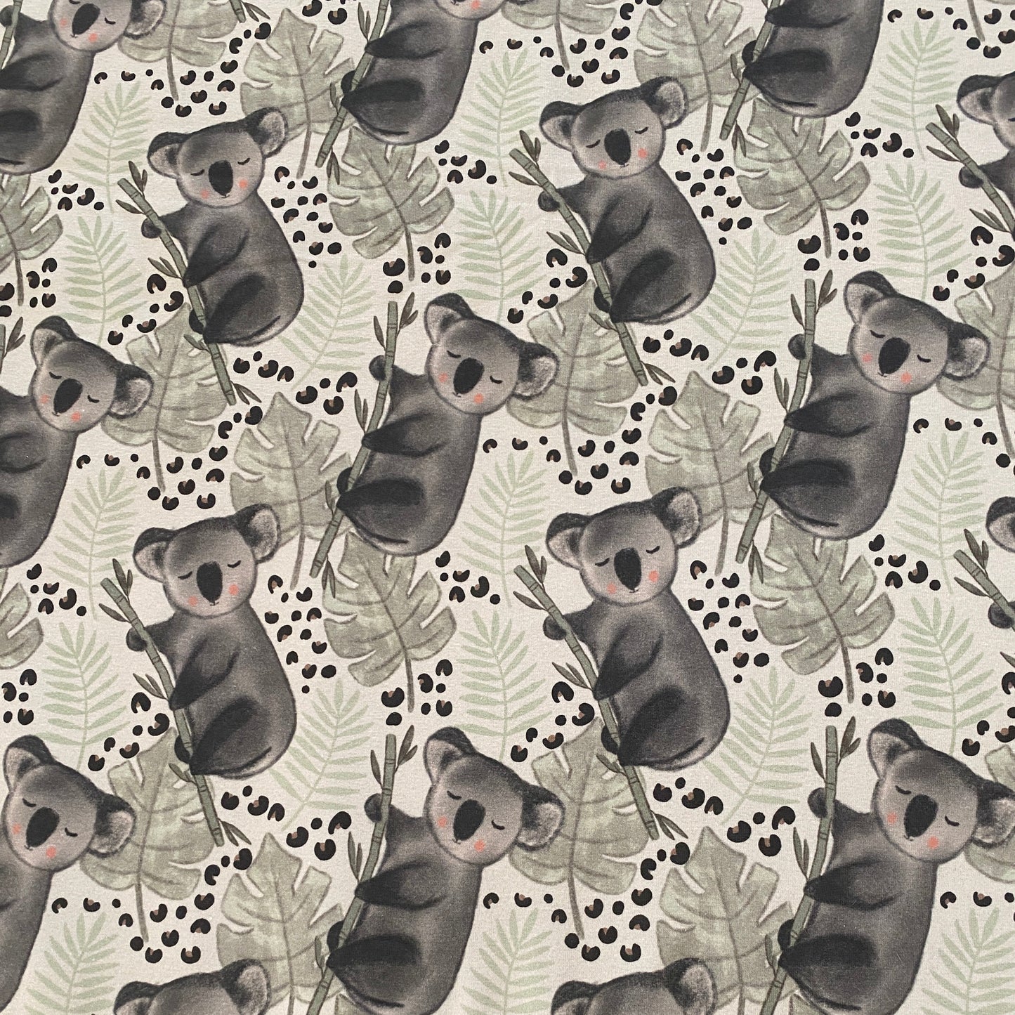 stoff koala auf grün