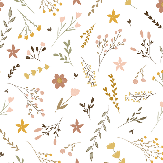 stoff mit blumenwiese