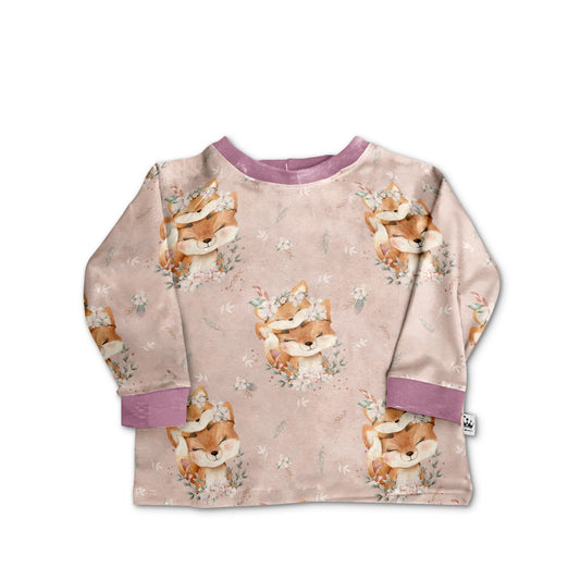 Kinder Pullover fuchs rosa