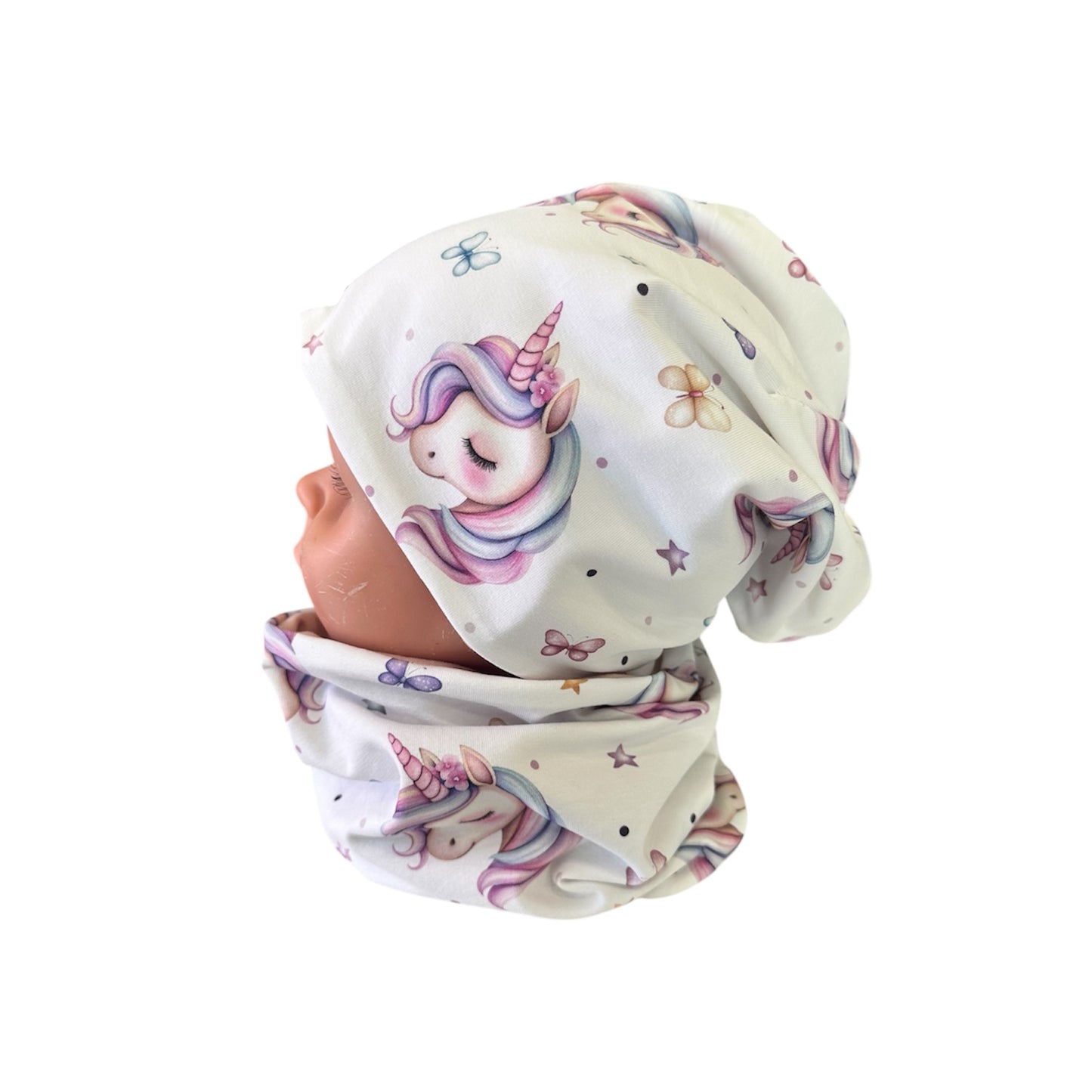 Beanie und Loop Einhorn Regenbogen