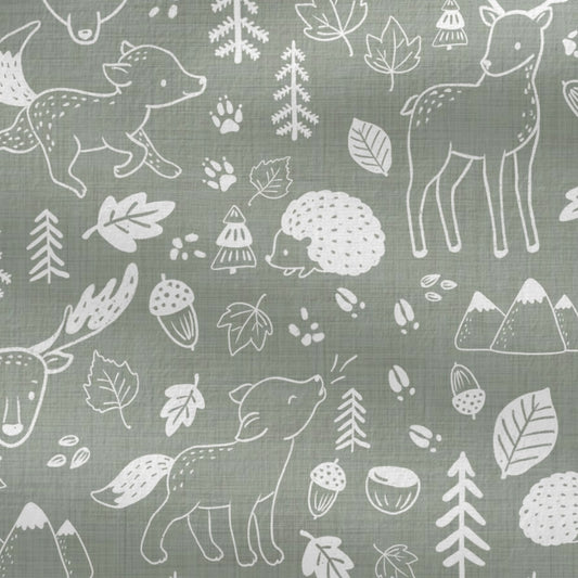 Softshell Waldtiere Salbei 0,5m