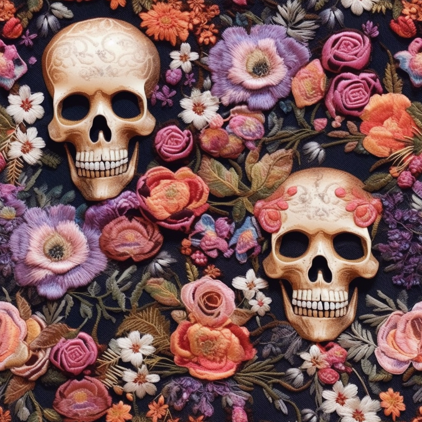 BIO Jersey 3d Optik Totenkopf bunt  0.5m