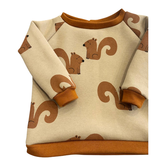Sweat Pullover Eichhörnchen beige