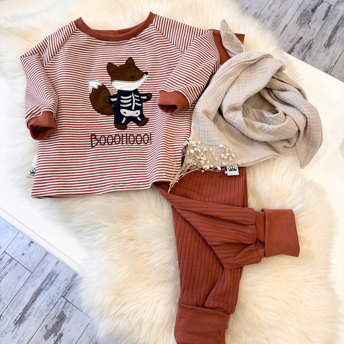 Pullover Skelett Fuchs