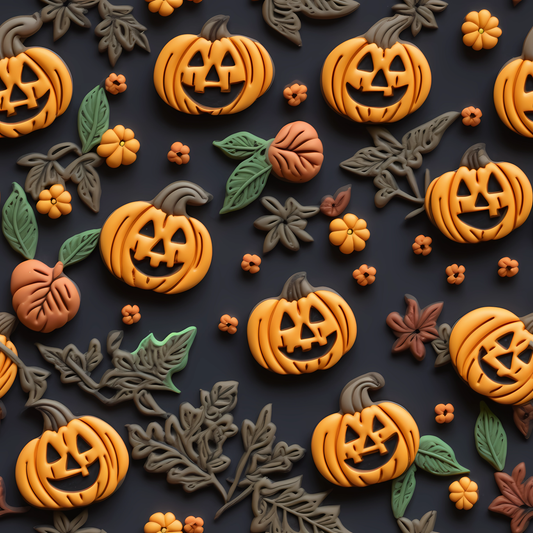 BIO Jersey 3d Optik Kürbis orange  0.5m