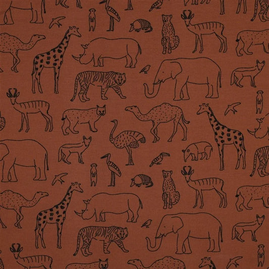 French Terry Safari Rost