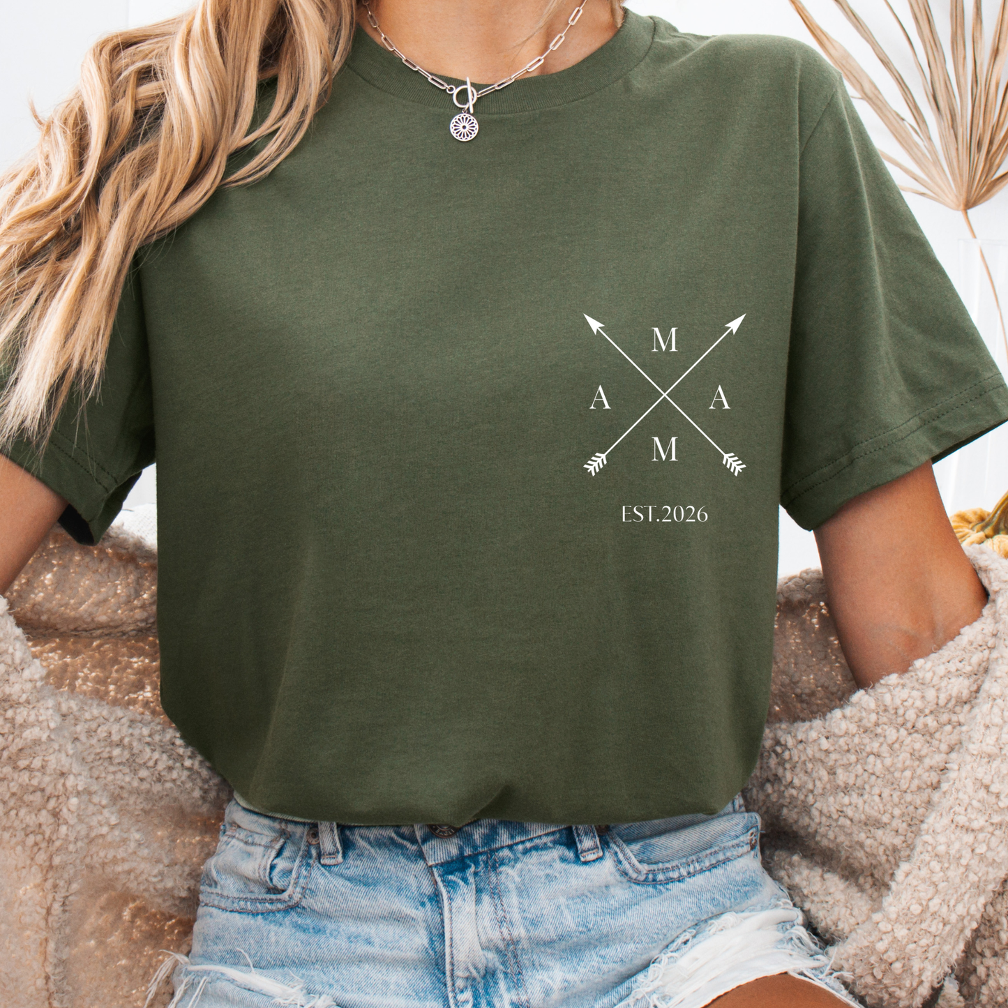 personalisierbares T-Shirt Mama mit Jahr