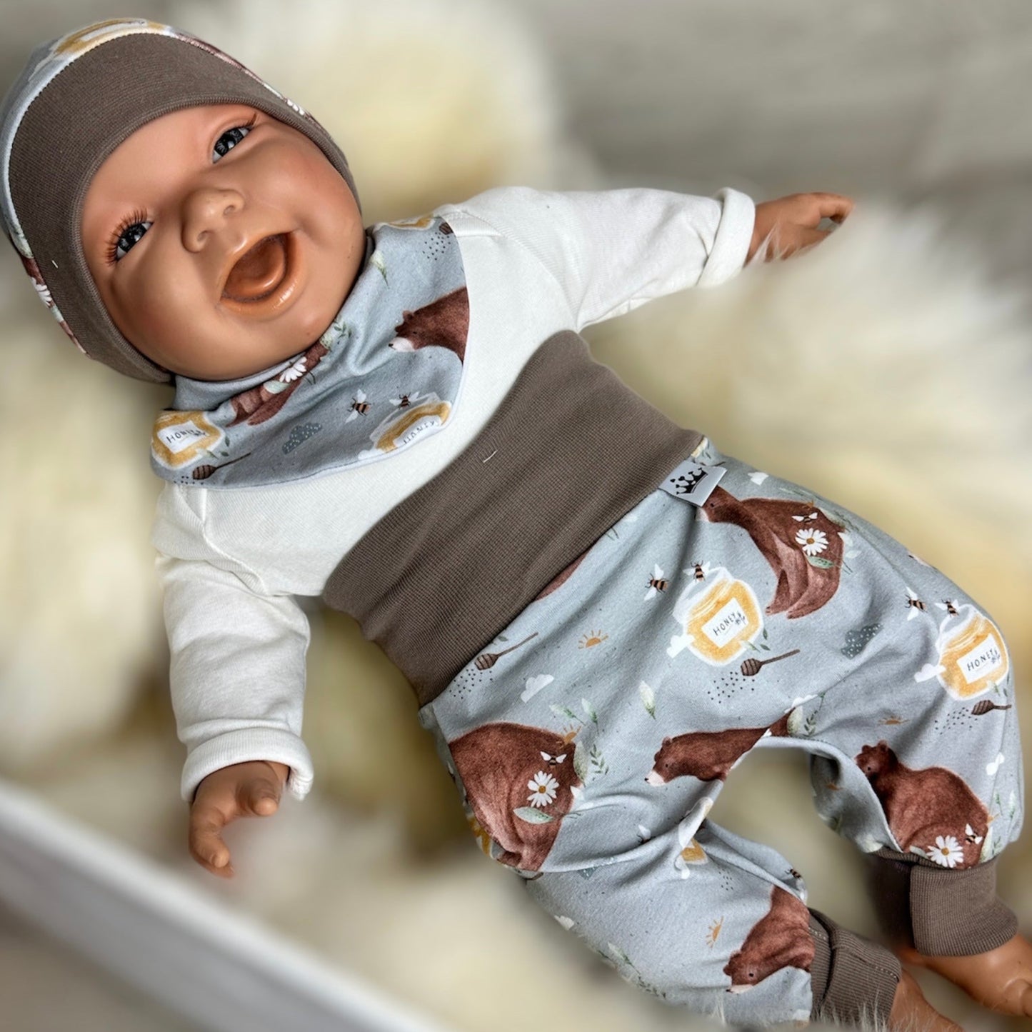 Erstlingsset baby grau 