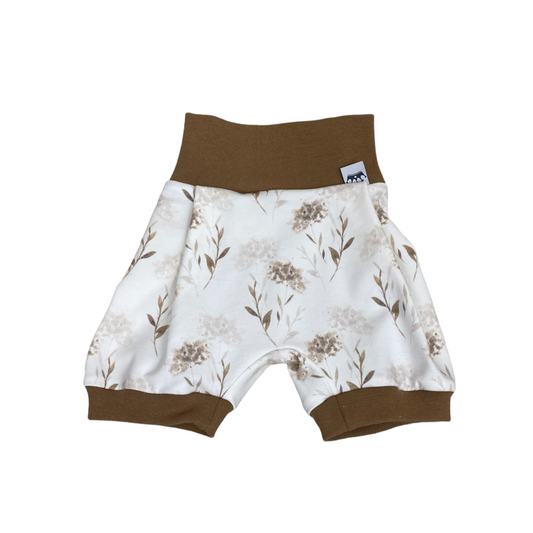kurze Pumpshose blumen beige 