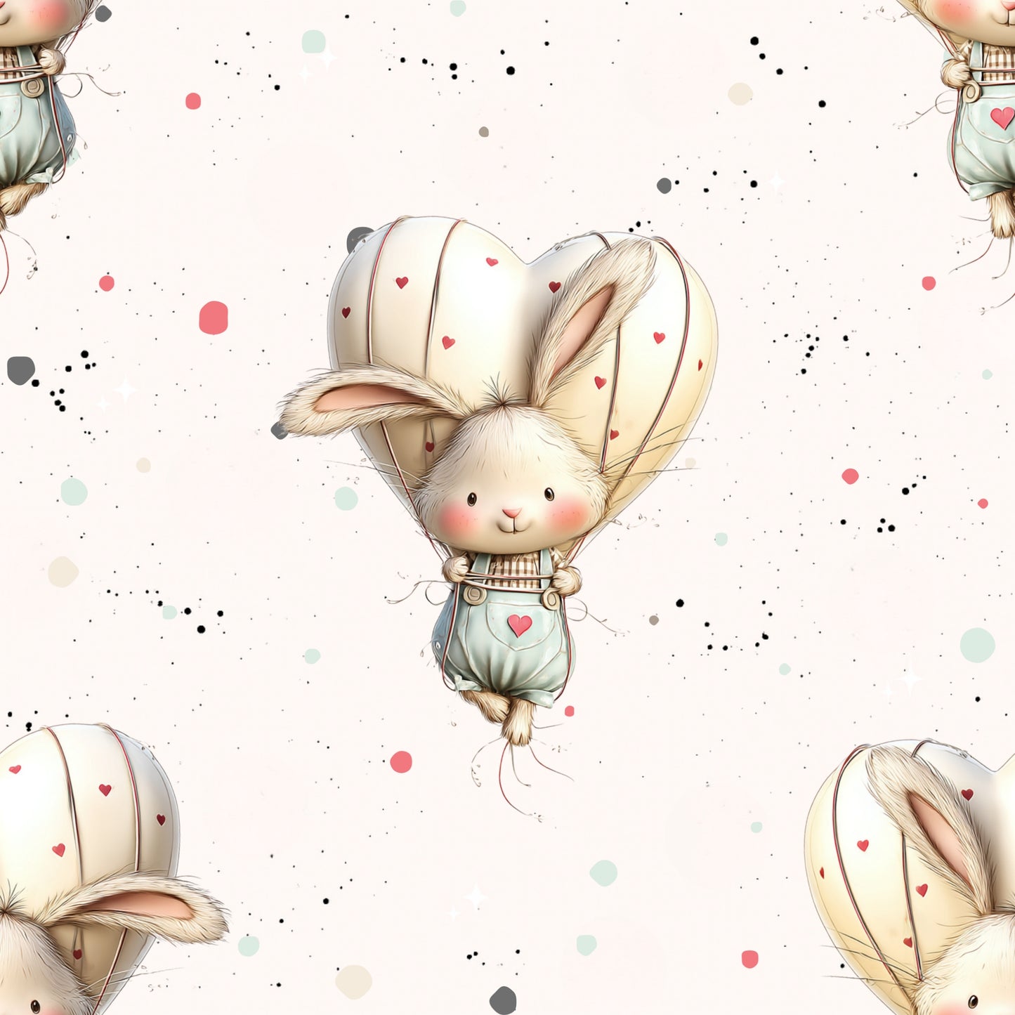 BIO Jersey Herzballon Hase 0.5 m