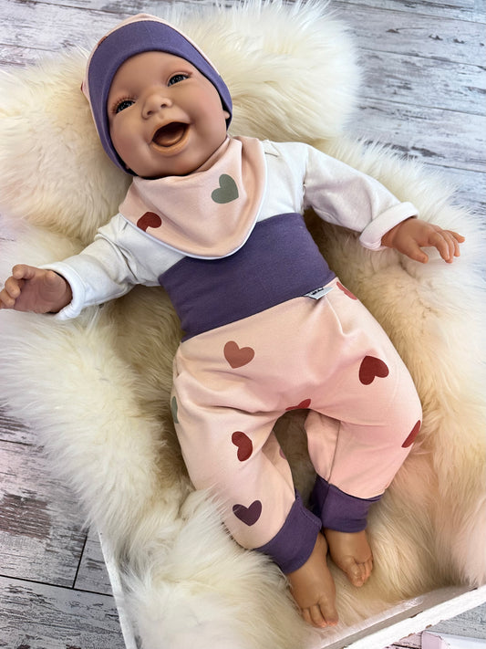 Baby Set Herzen  rosa