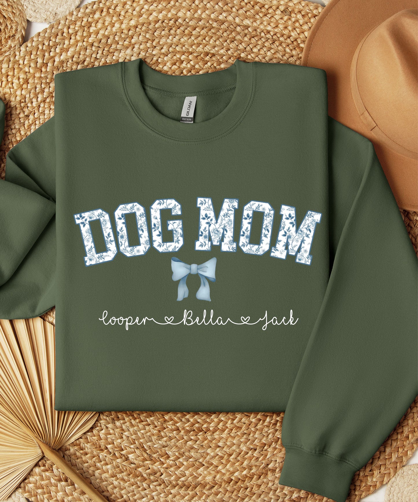 personalierbarer Sweater Dog Mom Schleife