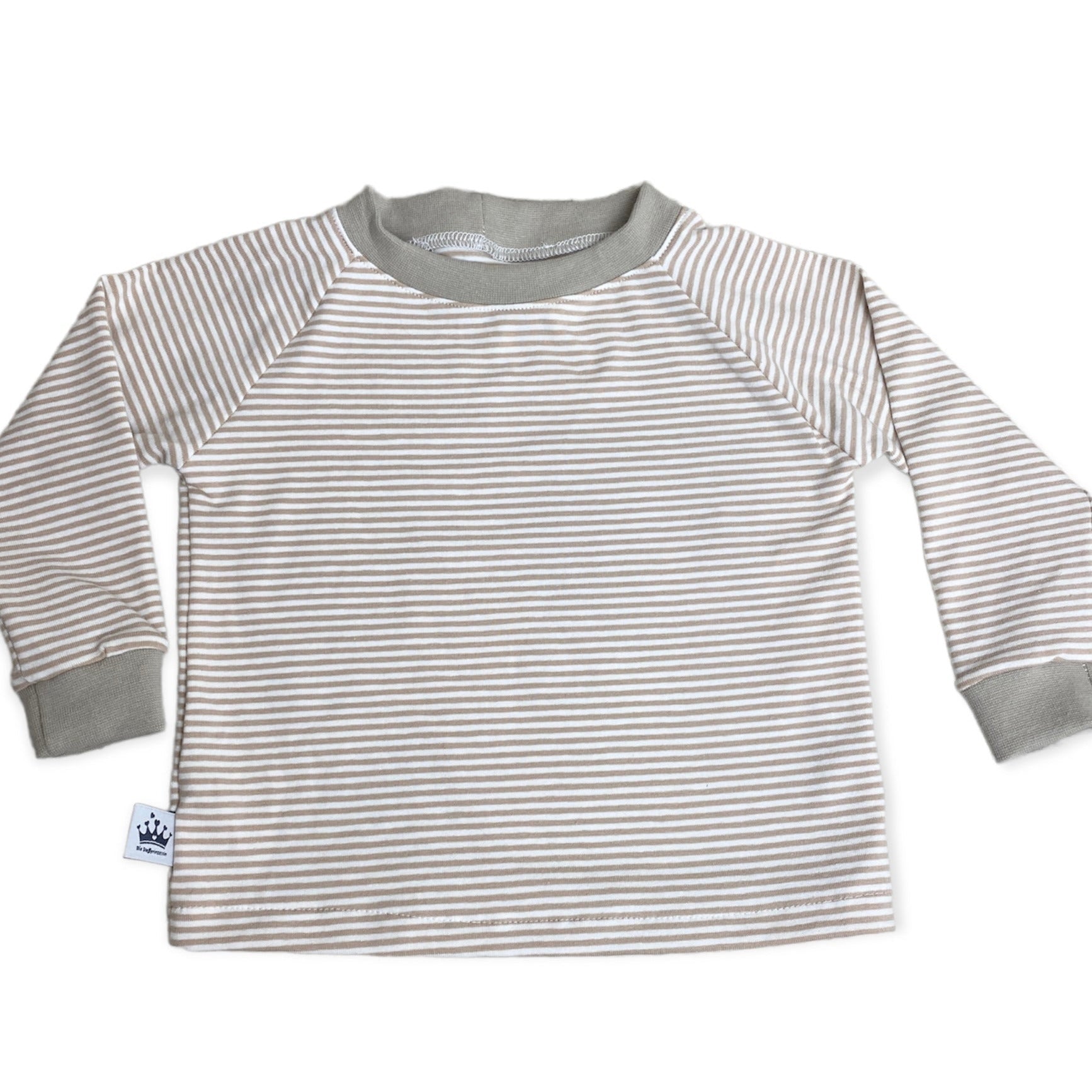 Kinder Pullover beige streifen 