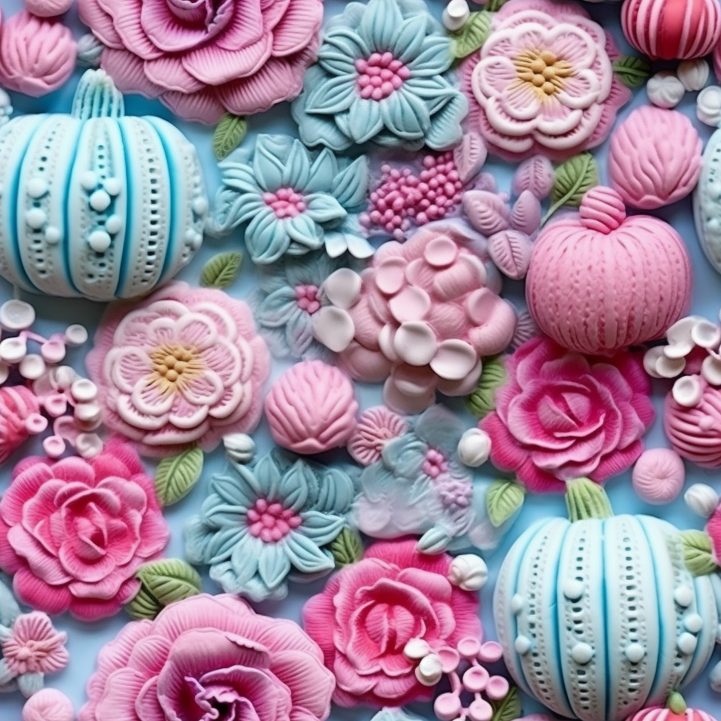 BIO Jersey 3d Optik Kürbis türkis 0.5m