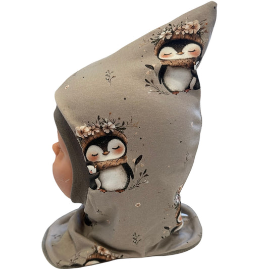 Schlupfmütze Boho Pinguin