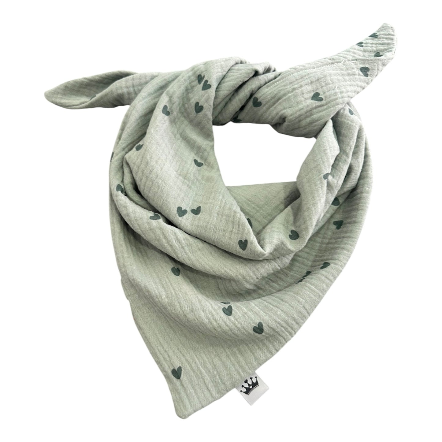 Halstuch Musselin mint Herzen