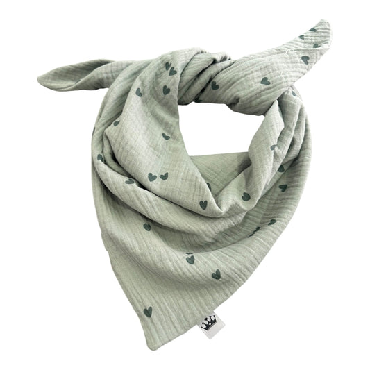 Halstuch Musselin mint Herzen