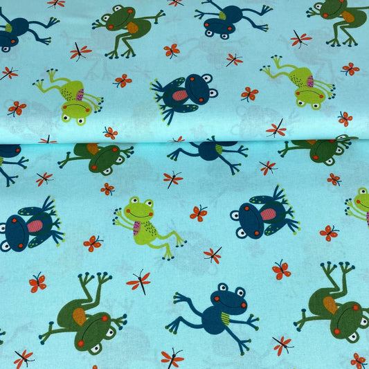 Baumwollstoff frosch 