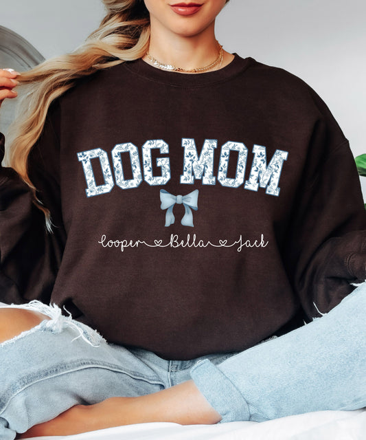 personalierbarer Sweater Dog Mom Schleife