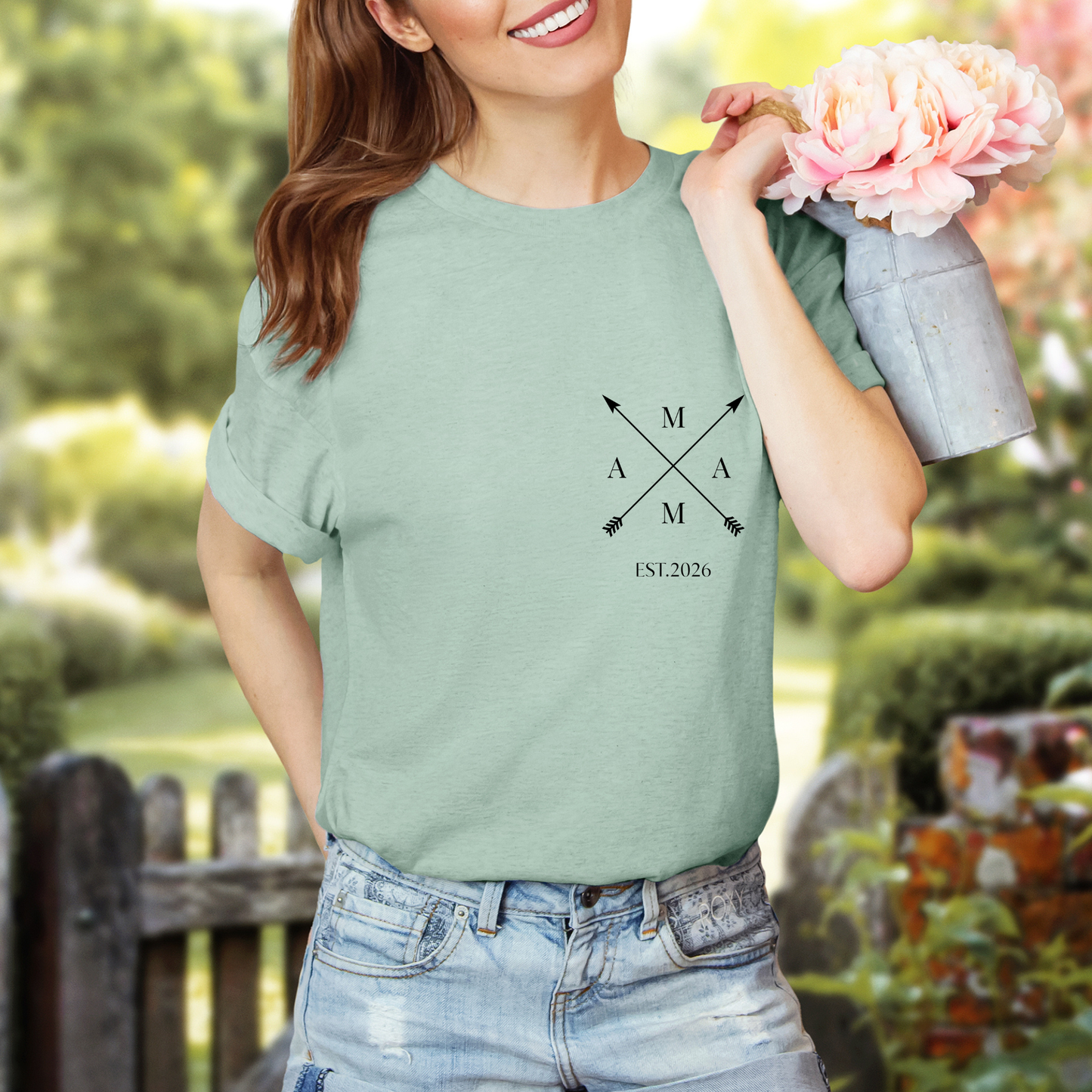 personalisierbares T-Shirt Mama mit Jahr