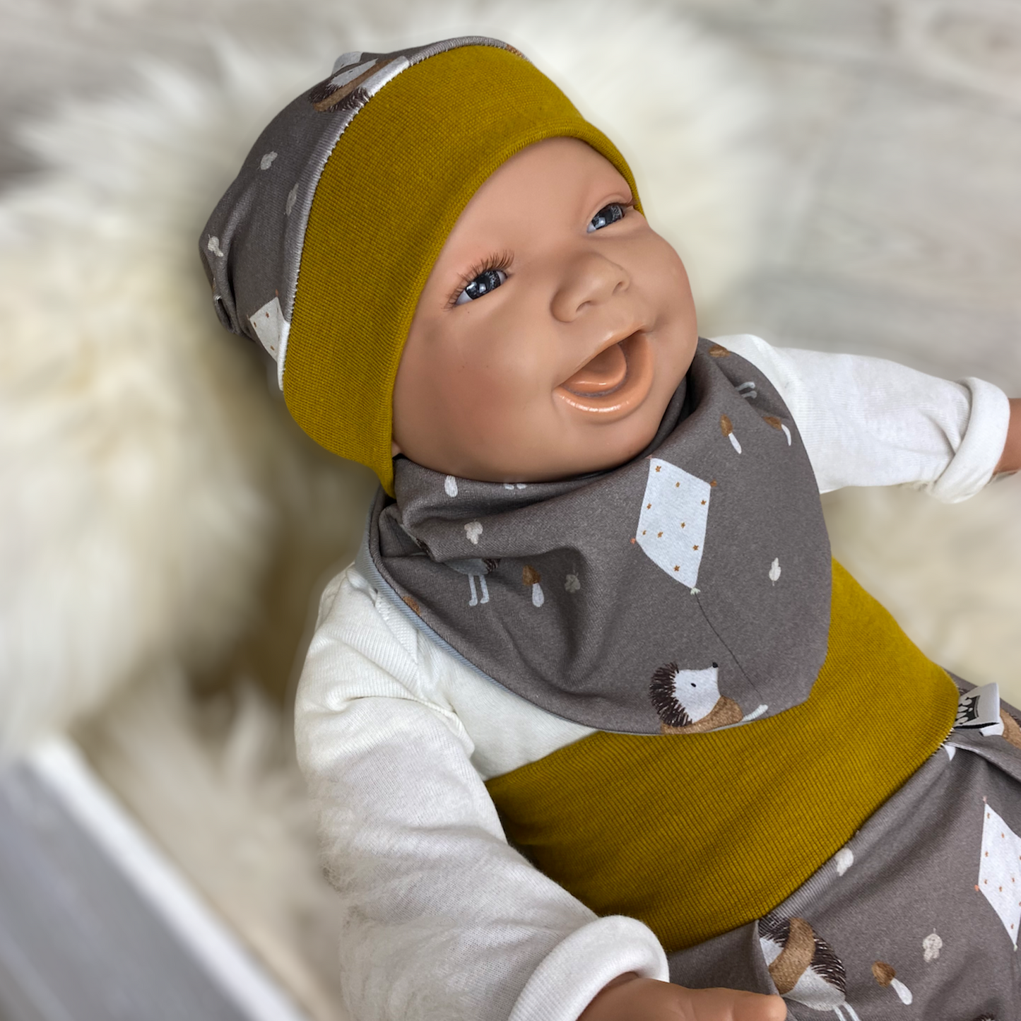 Baby Set Igel taupe