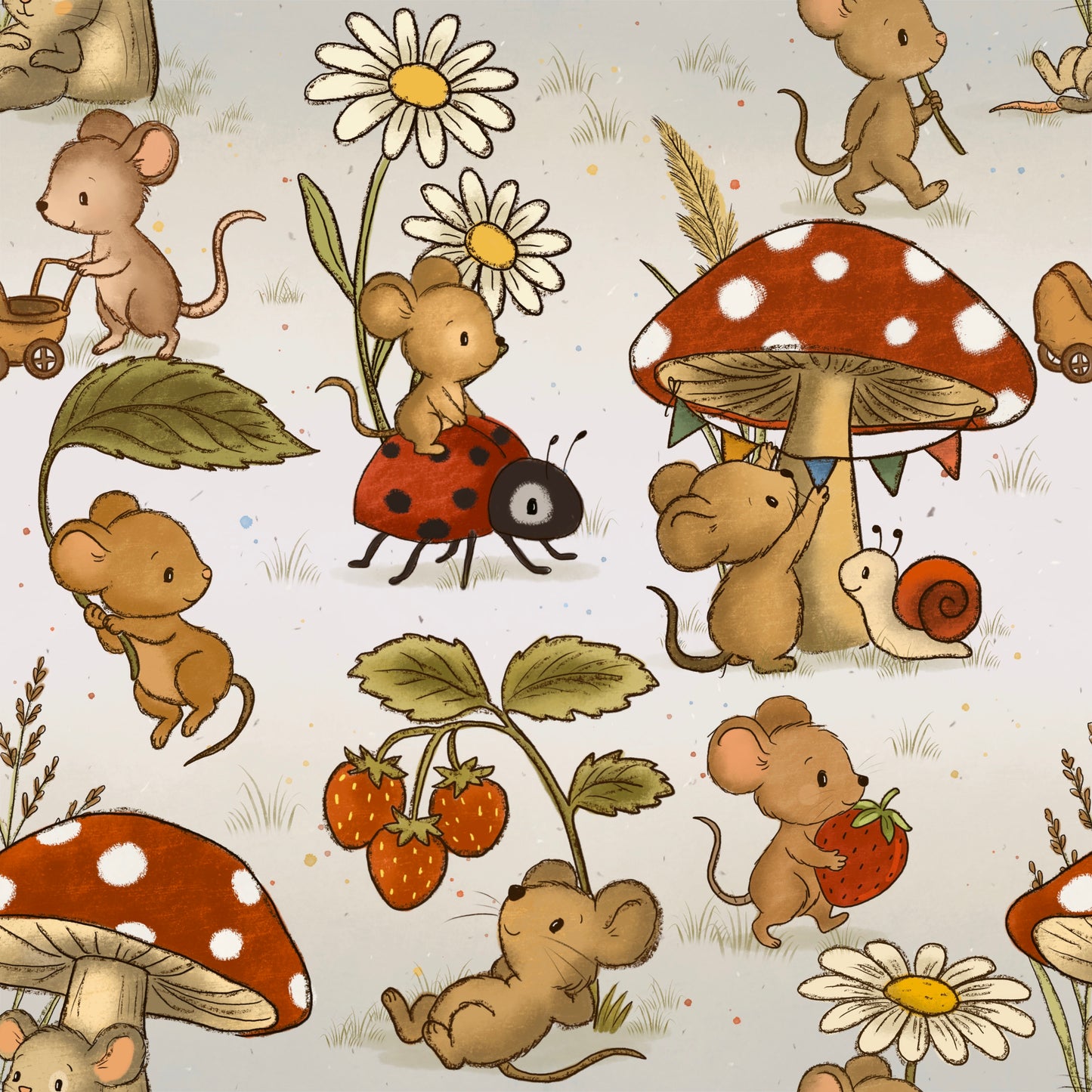 BIO Jersey Mäuse im Wald   0.5 m