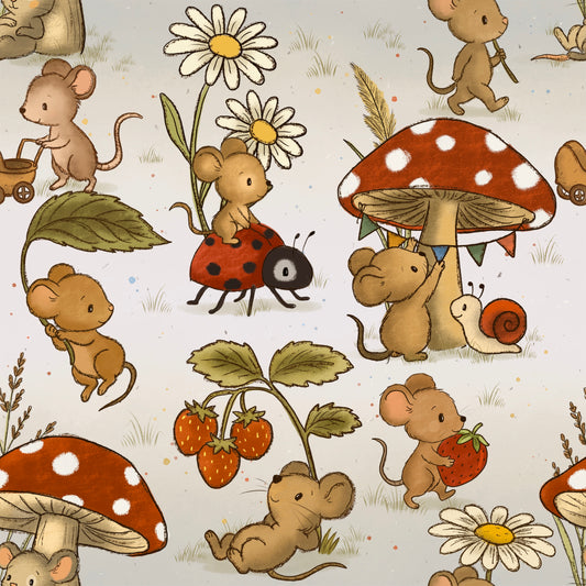 BIO Jersey Mäuse im Wald   0.5 m