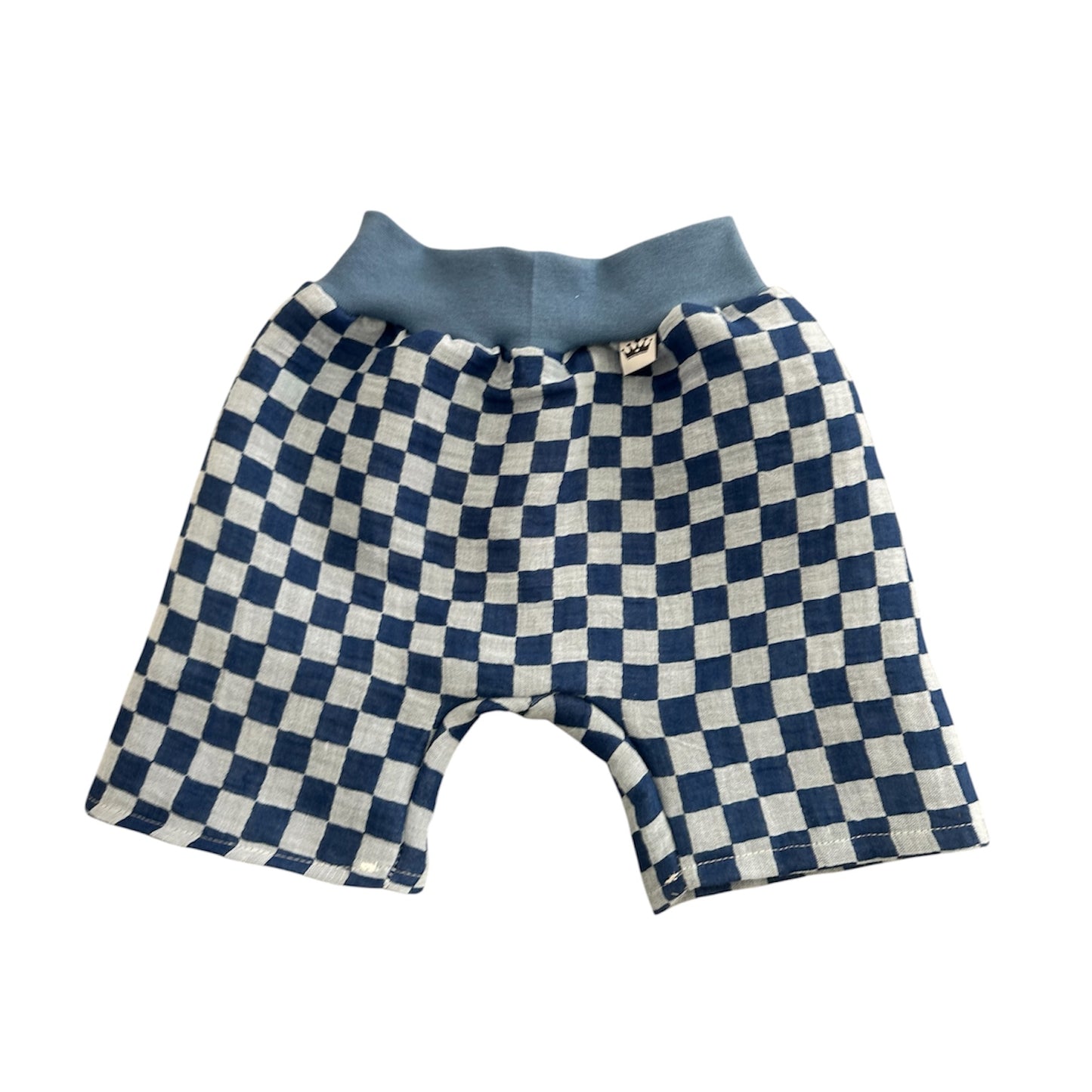 Pumpshorts Musselin Karo blau