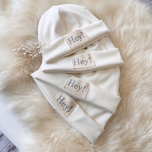 Hipster Beanie Creme Hey!