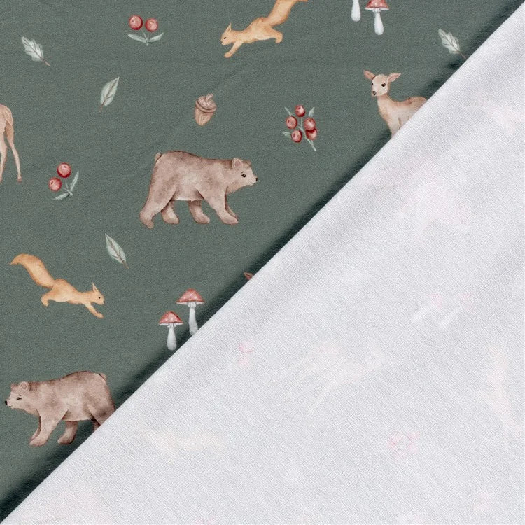 French Terry Waldzauber grün