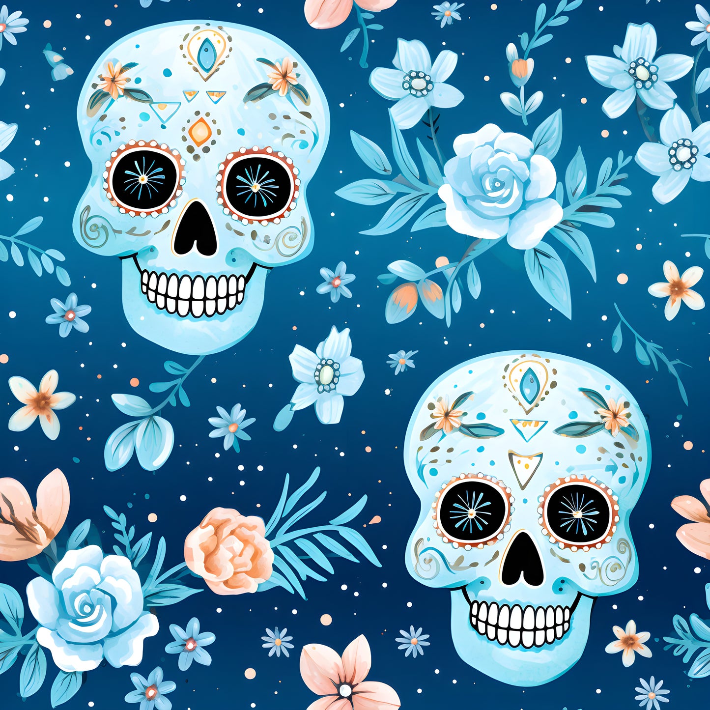 BIO Jersey Skull Blue  0.5m