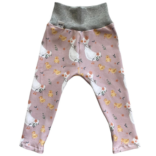 Mädchen leggings rosa Gans 