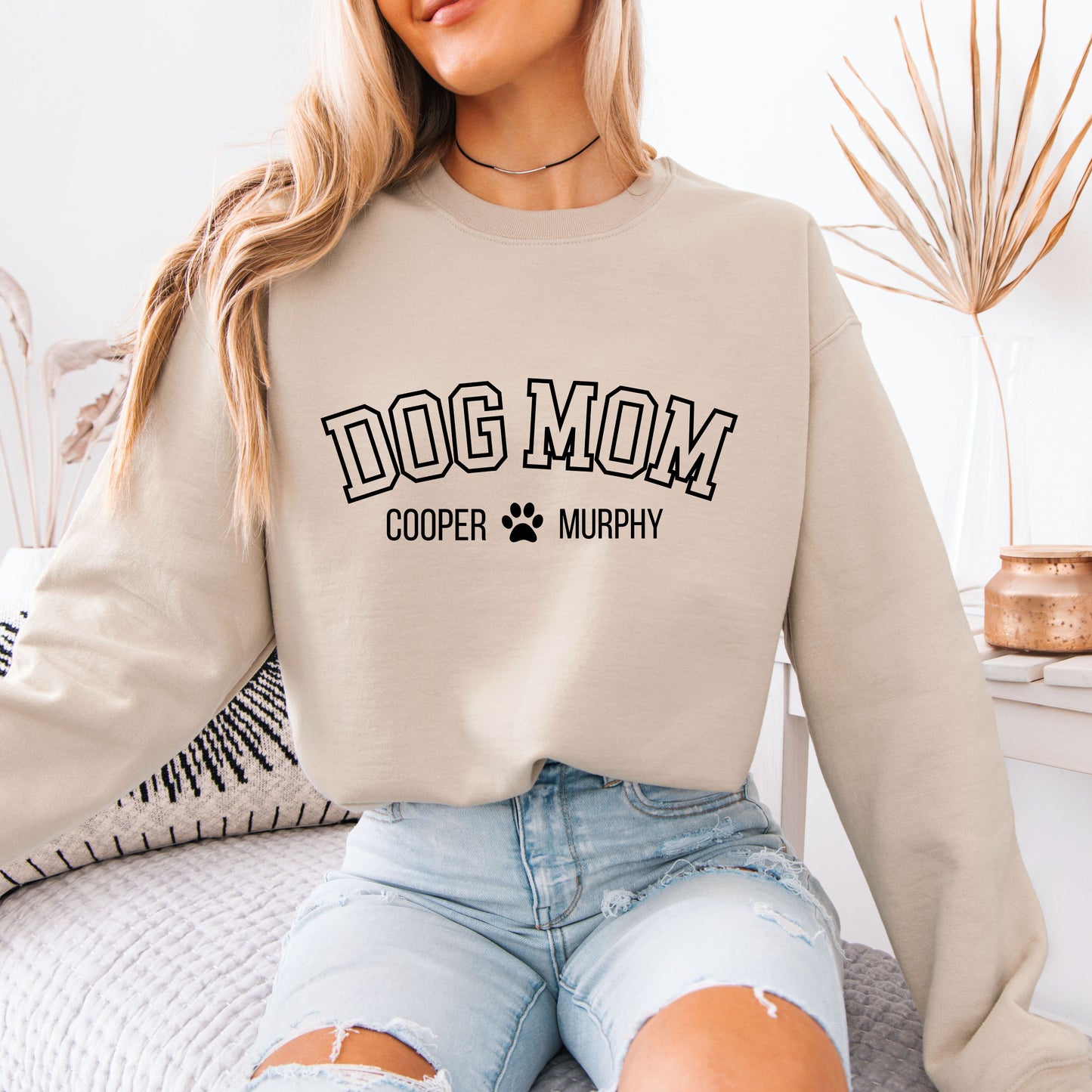 personalierbarer Sweater Dog Mom Pfote