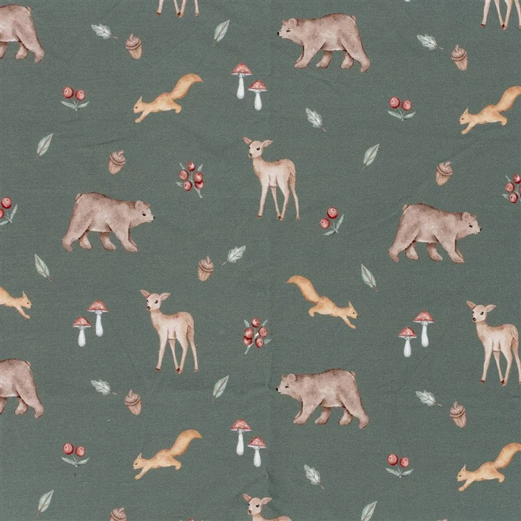 French Terry Waldzauber grün