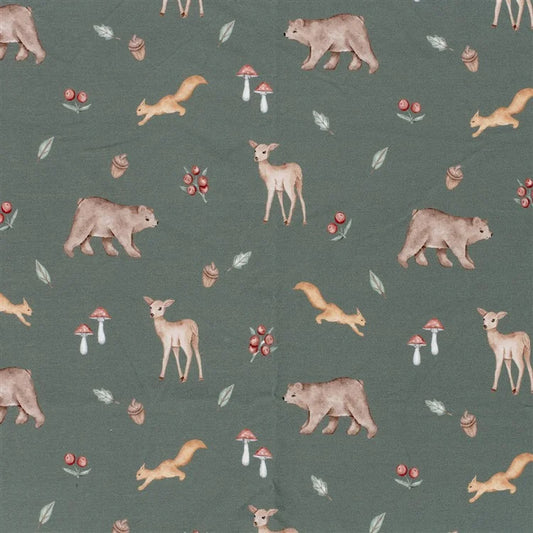 French Terry Waldzauber grün