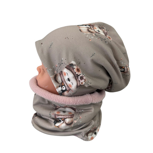 Beanie und Loop Boho Eisbär