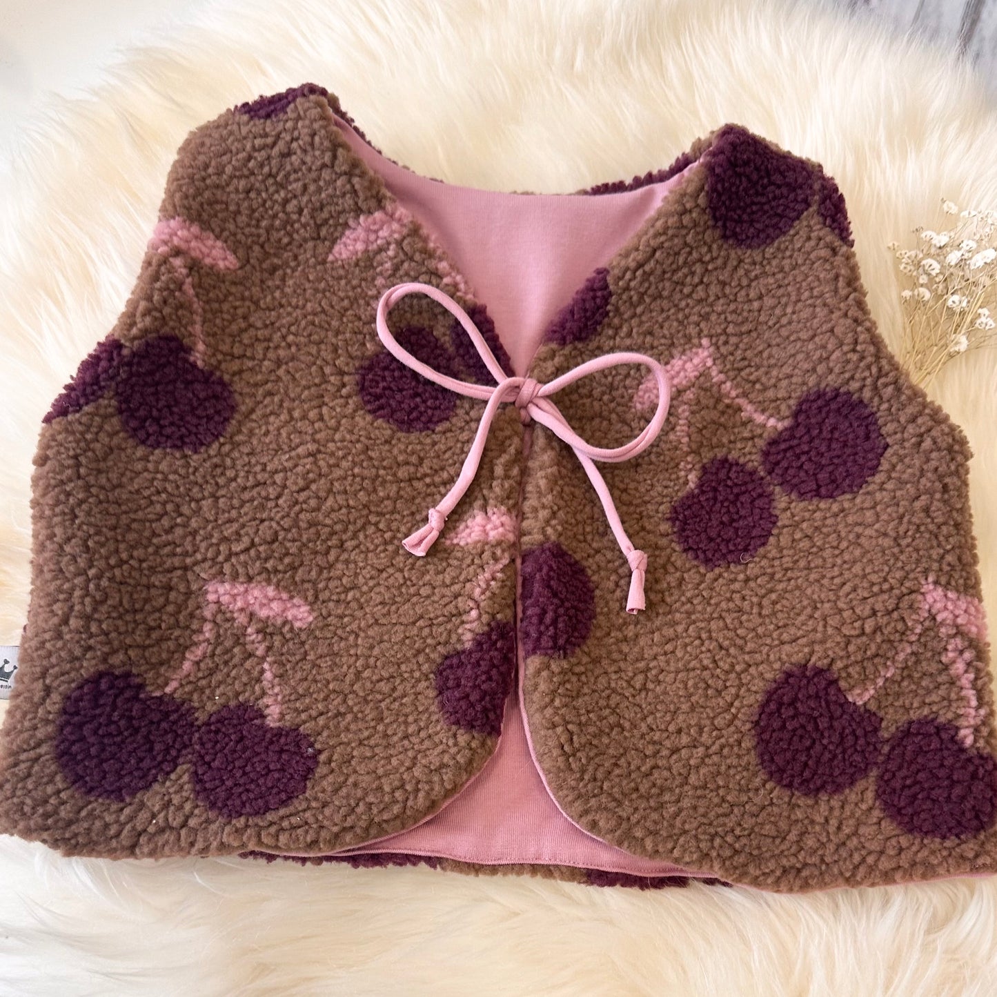 Teddyweste Kirsche
