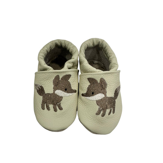 Lederpuschen Fuchs beige Gr.20