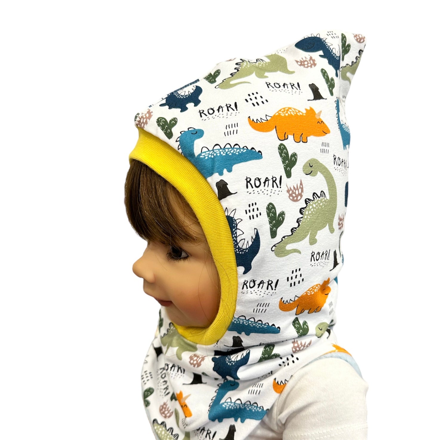 Dino blue yellow hat