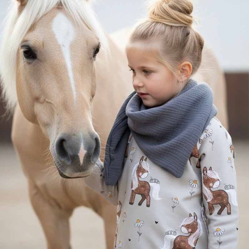 Set Pferde Pullover und Halstuch
