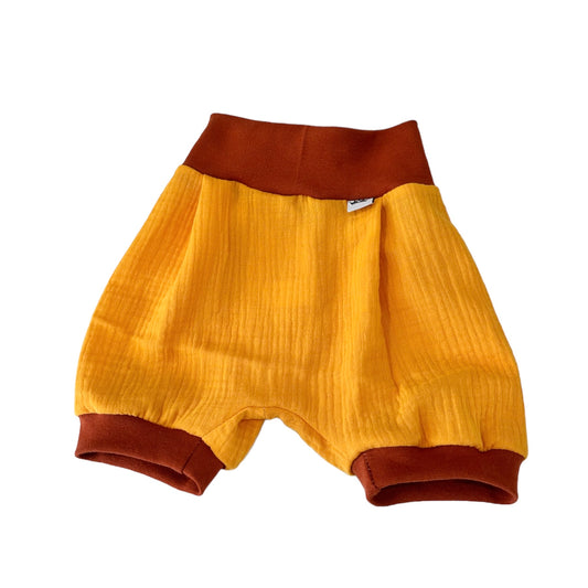 Pumpshorts Musselin gelb