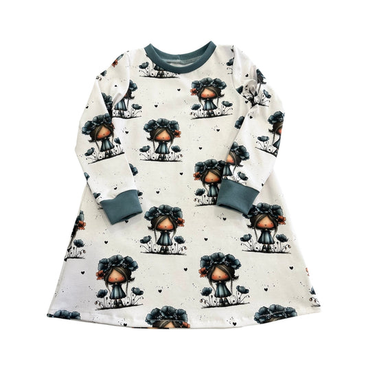 Kleid langarm Mohnmädchen