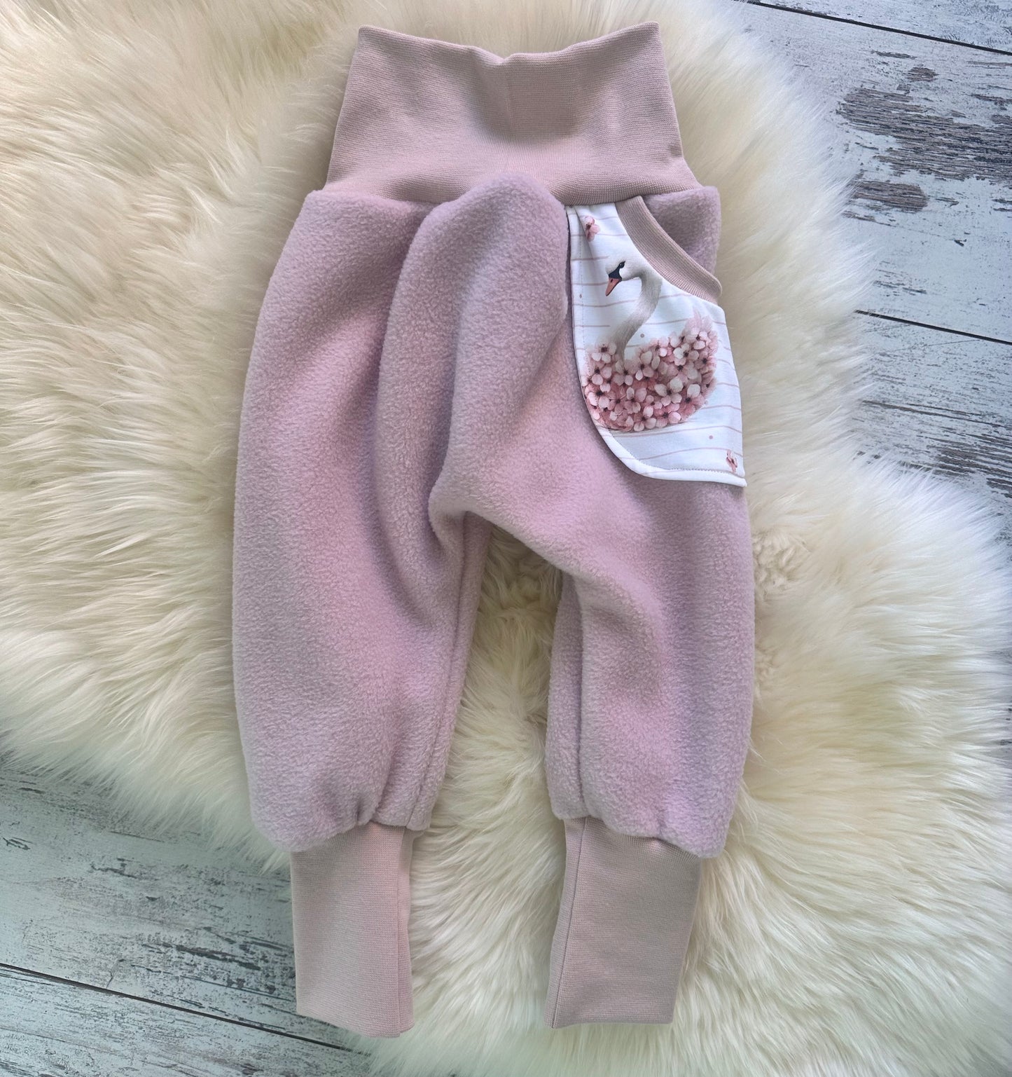 Fleecepumhose Blumenschwan