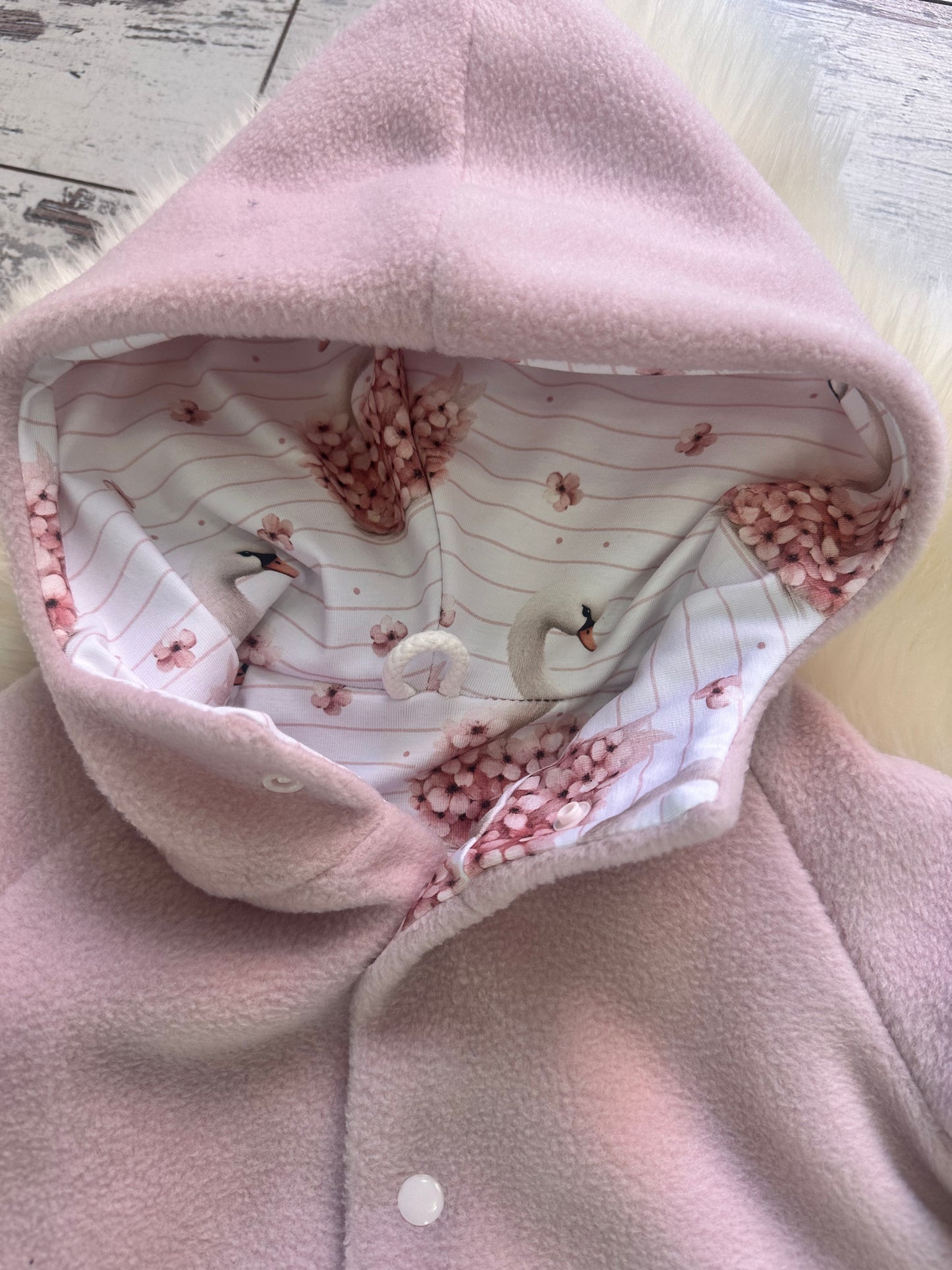 Fleecejacke Hase Blumenschwan