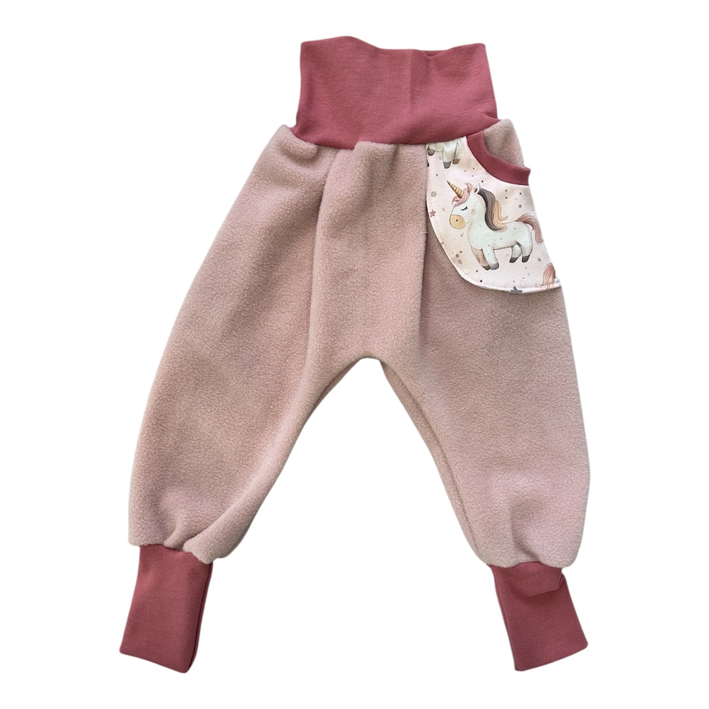 Fleecepumhose Einhorn rosa