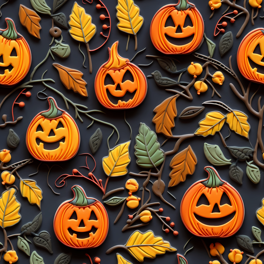 BIO Jersey 3d Optik Kürbis gelb/ orange  0.5m