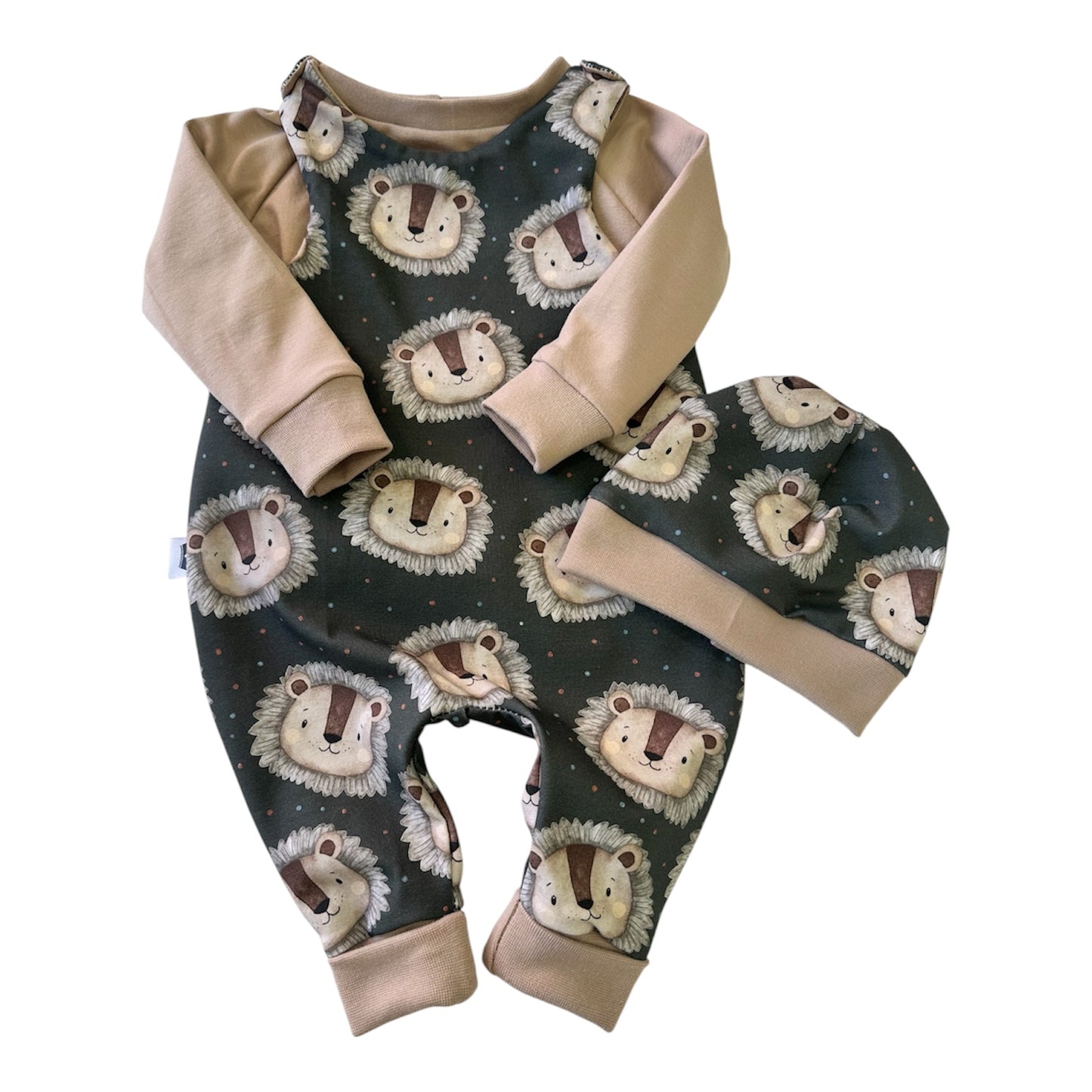 Strampler Set Green Lion